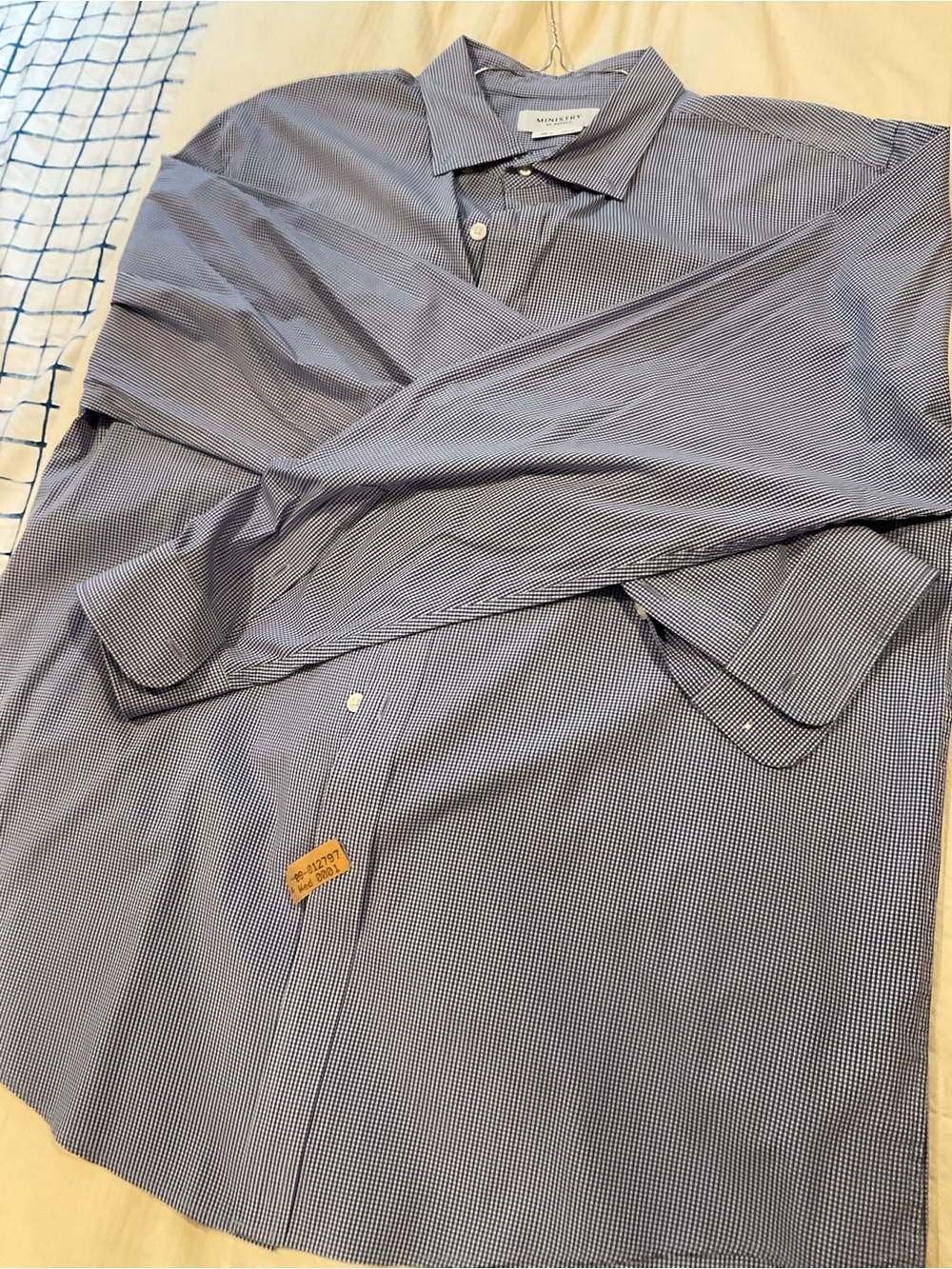 Ministry of Supply Blue Plaid Button Down - Size XXL Slim